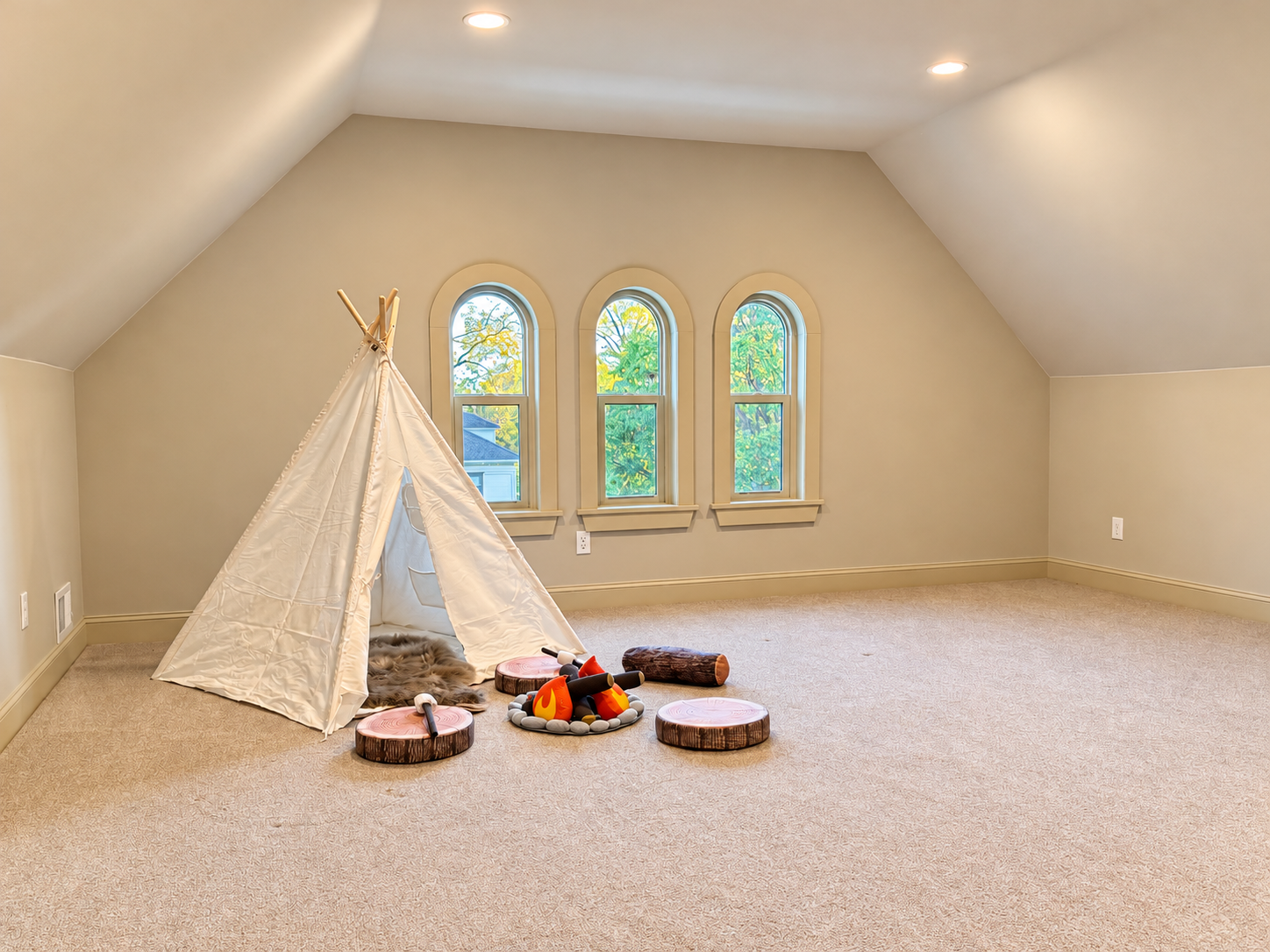 The third floor has endless options, a large family room, or second primary suite?
