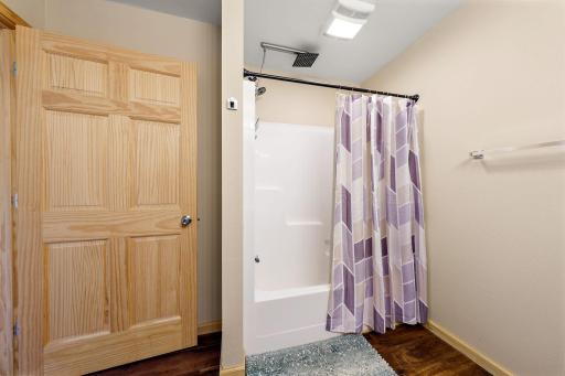 The primary ensuite bathroom is a full bath.