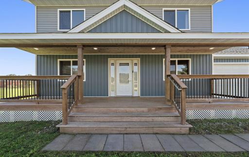 The front porch is large enough to host a gathering and grill or for adding a swing for after dinner relaxation.