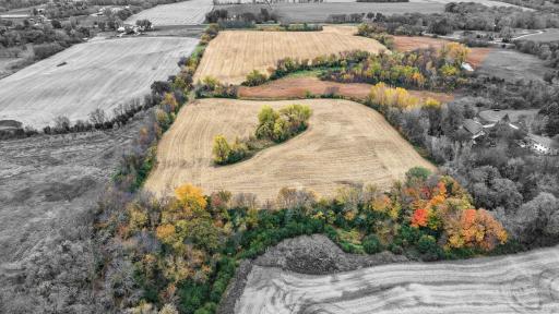 Aerial view of parcel looking towards the south and Rebecca Park Trail