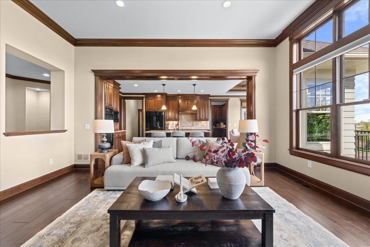 View into kitchen from your great room.