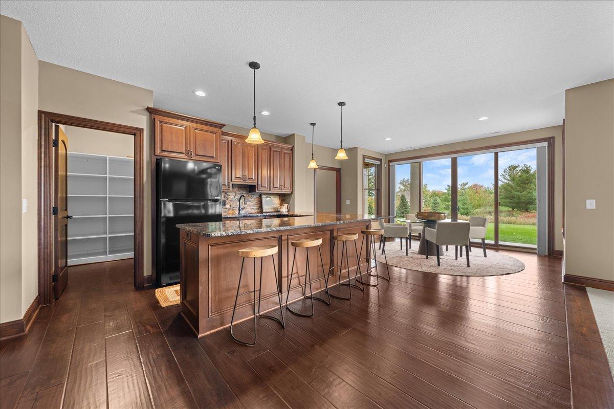 Sitting area for your game/family night. Great view of backyard.
