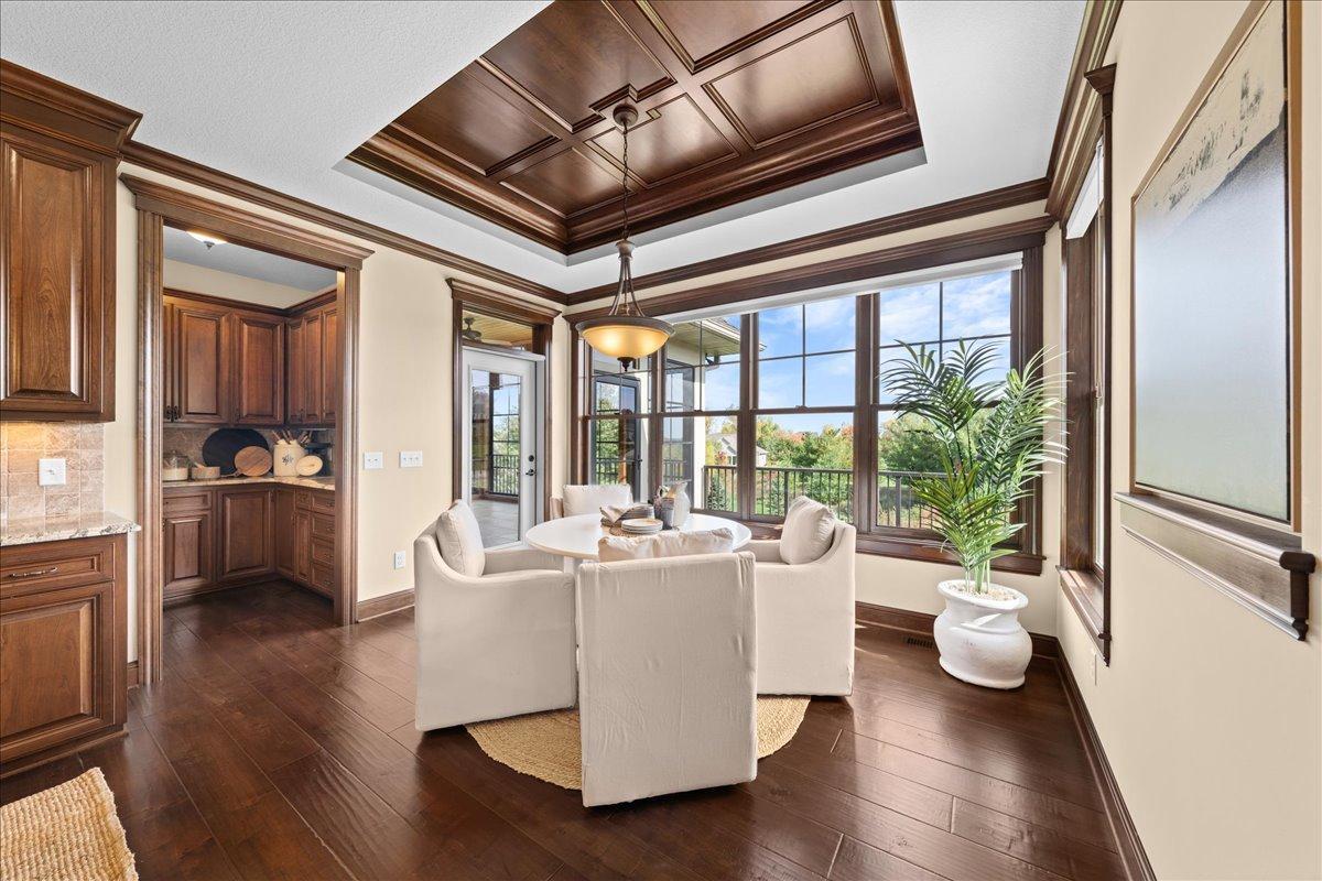 Enjoy your backyard views from your breakfast area.