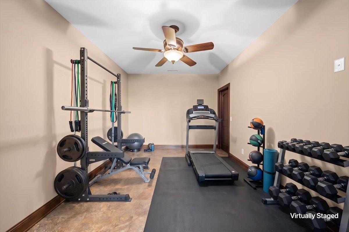 Exercise Room staged.