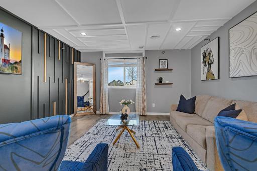 Lower Level Family Room With Lookout Windows