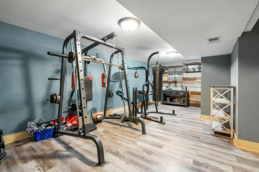 So much bonus space! The lower level offers plenty of room for a home gym, recreation area, hobbies or additional storage.