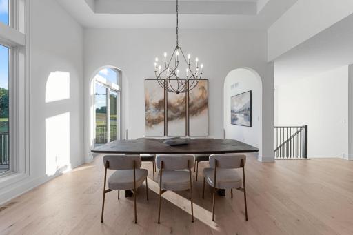 Dining Area with Arched Windows - Not Actual Home, Photos of Model with the Same Layout
