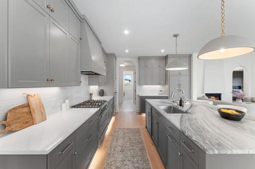 Range Wall with Custom Hood - Not Actual Home, Photos of Model with the Same Layout