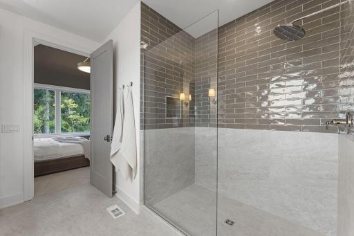 Primary Bath Walk-In Tiled Shower - Not Actual Home, Photos of Model with the Same Layout