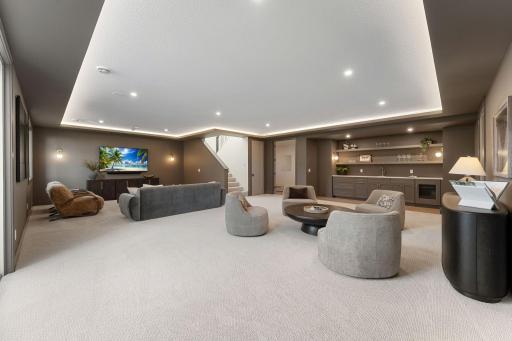 Lower Level Entertaining Space - Not Actual Home, Photos of Model with the Same Layout