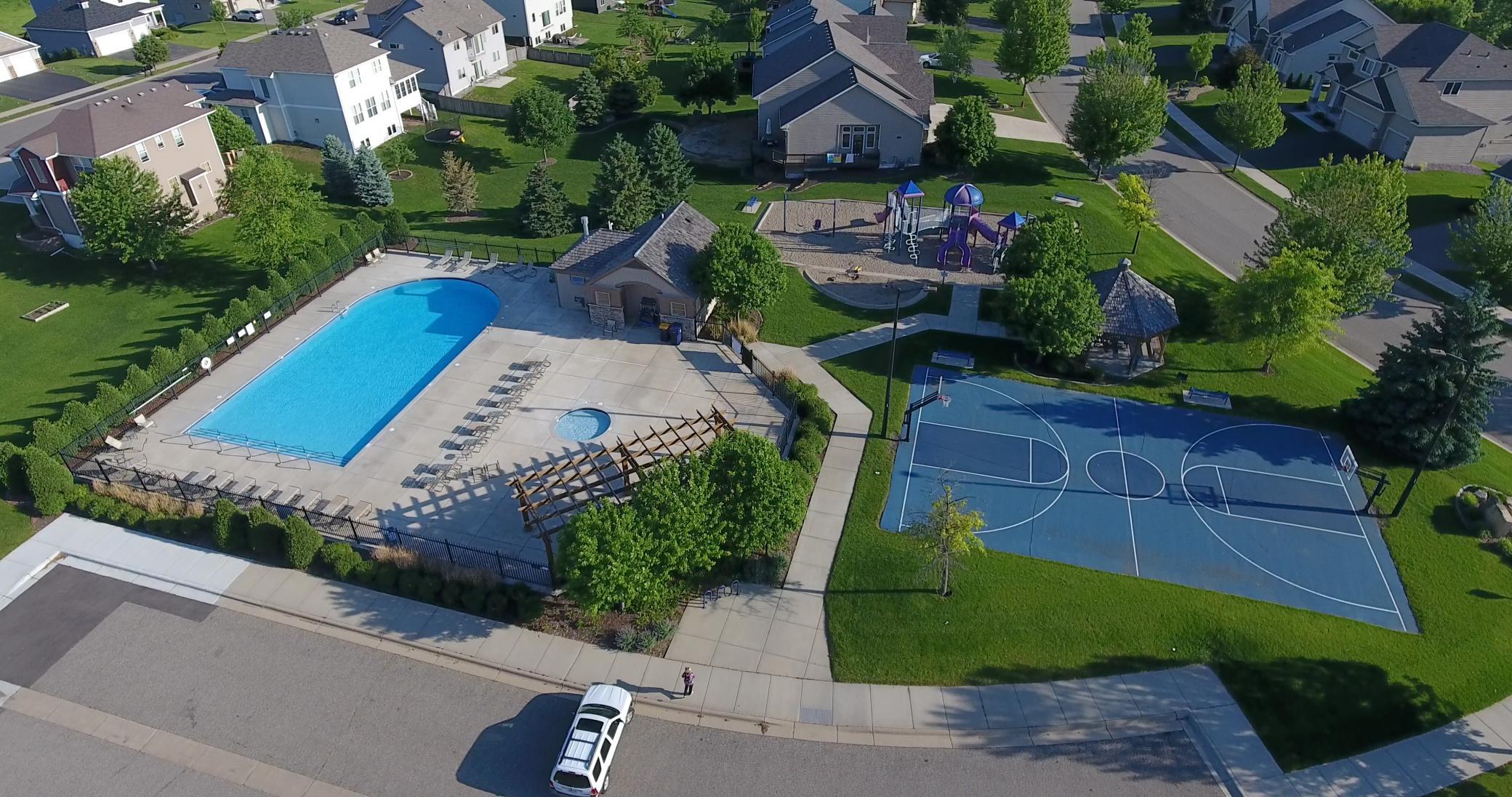 Enjoy the fantastic amenities in the Bridle Creek Community with an in-ground pool, basketball court, and playground.