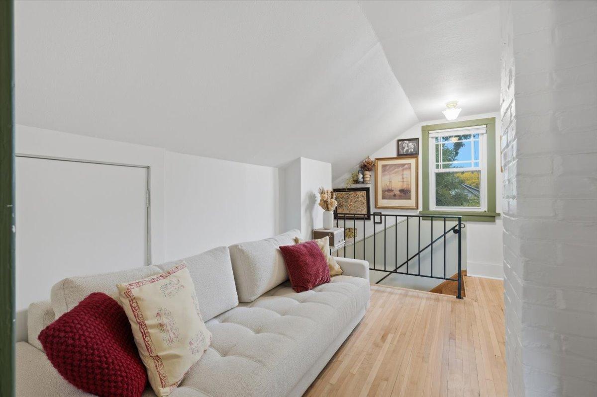 The upper level includes bonus flex space outside the bedroom—perfect for a reading nook, desk or cozy lounge area.