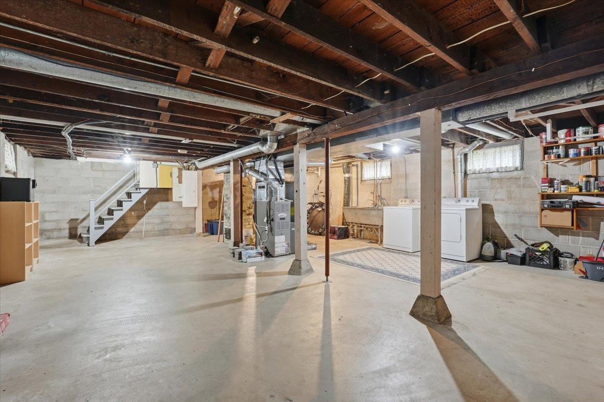 Maybe it's storage today and something entirely different tomorrow. The unfinished basement gives you room for laundry, hobbies and belongings now, with exciting potential for additional finished space down the road.