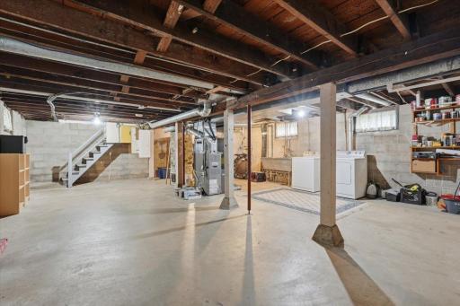 Maybe it's storage today and something entirely different tomorrow. The unfinished basement gives you room for laundry, hobbies and belongings now, with exciting potential for additional finished space down the road.