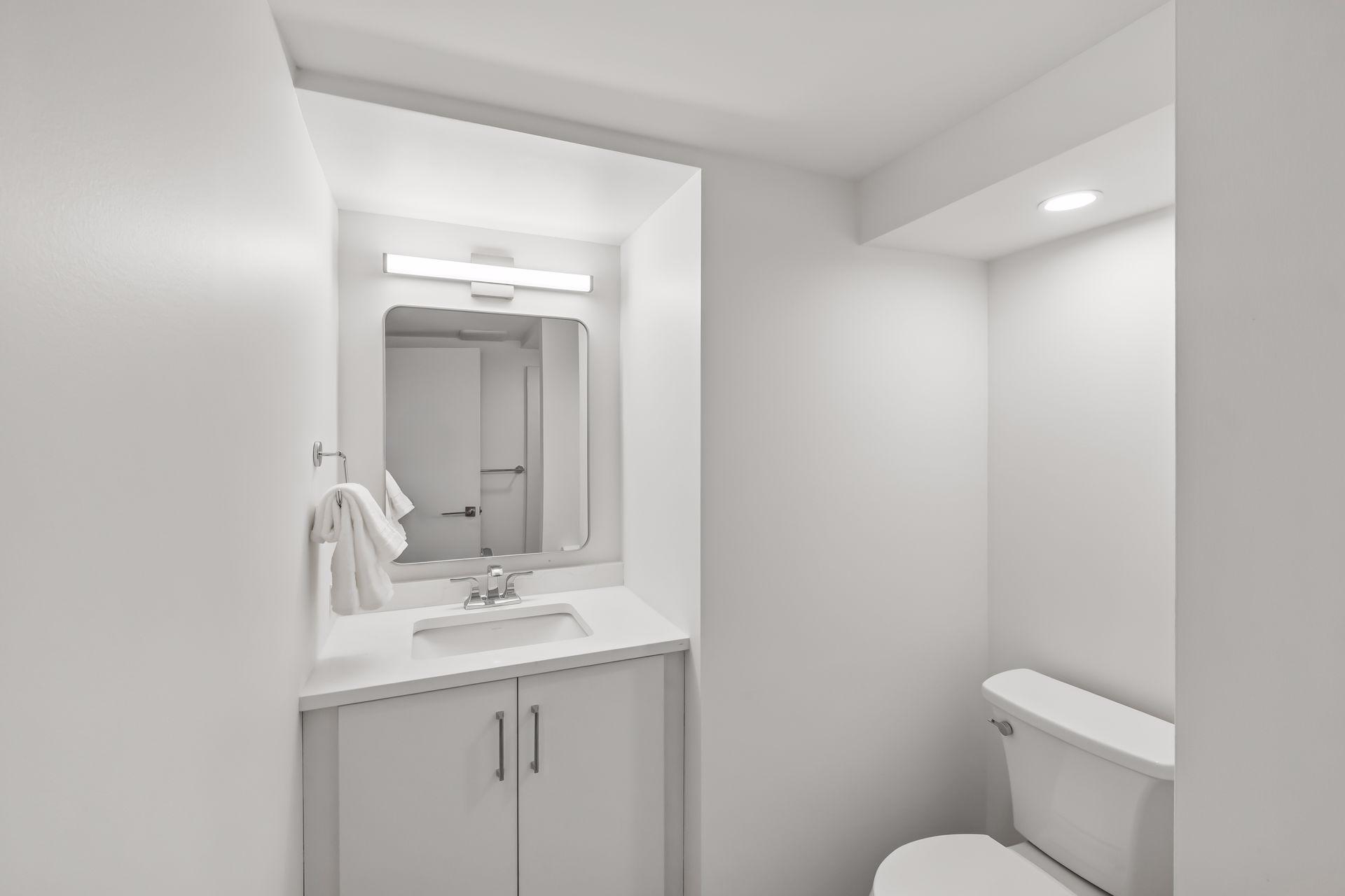 All new lower level 3/4 bathroom vanity, sink, lighting, toilet, hardward you name it, it's new.