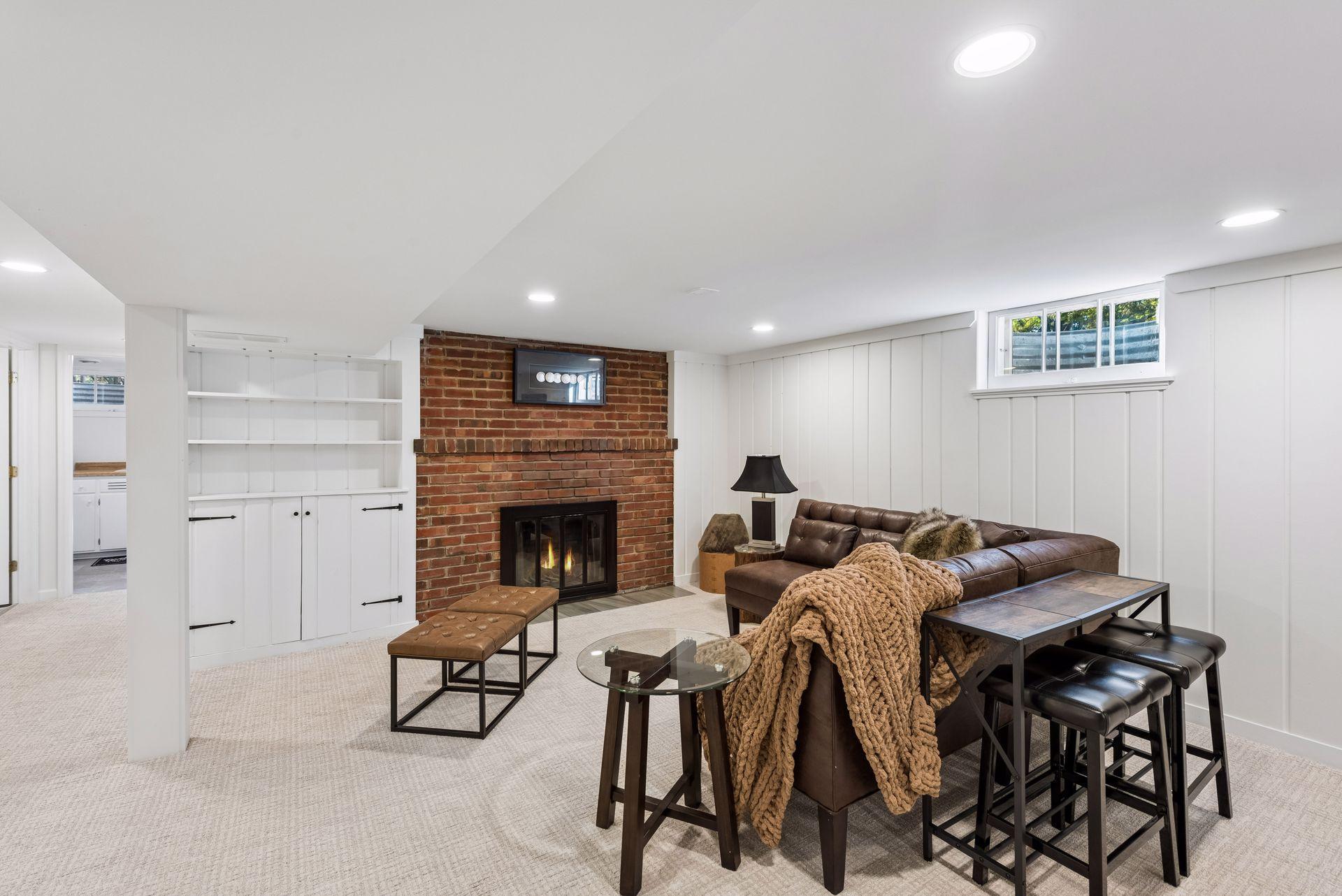 Cozy Wood Burning Fireplace