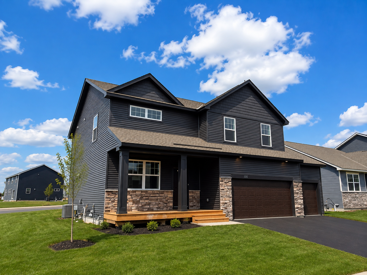 Welcome to The Hudson, a 4 bedroom, 3 bathroom home in The Fields of Waconia. *Photo is virtually staged. Landscaping and trees will vary. Sod is not laid yet, but is included.