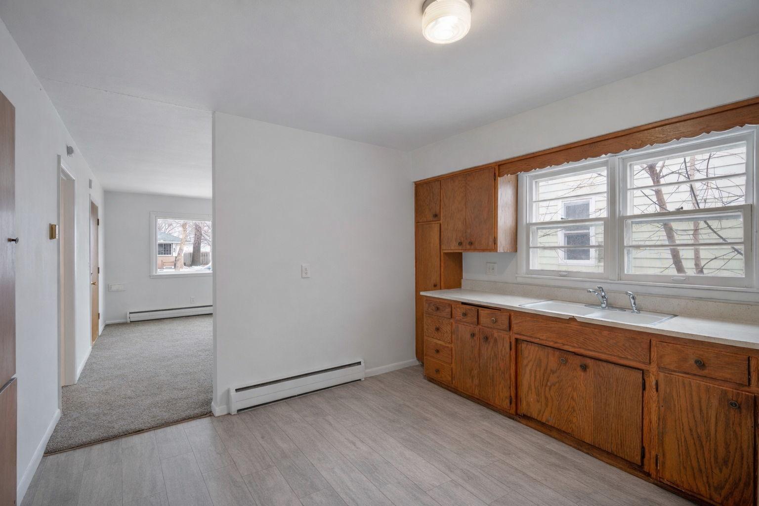 1st floor kitchen dining area ( floors will be done, they are photoshopped in pics