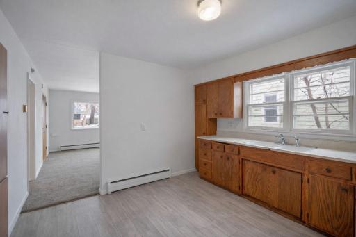 1st floor kitchen dining area ( floors will be done, they are photoshopped in pics