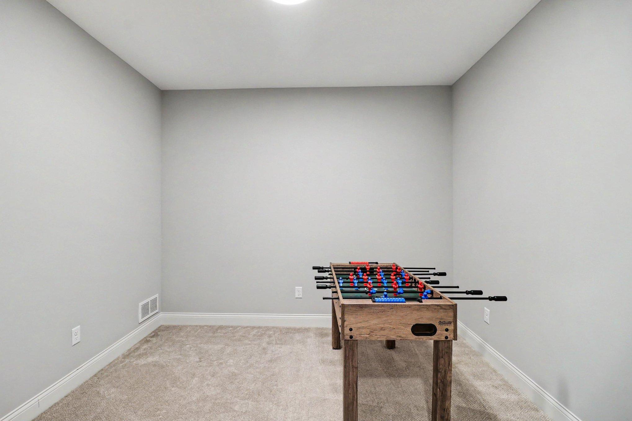 Lower level exercise room