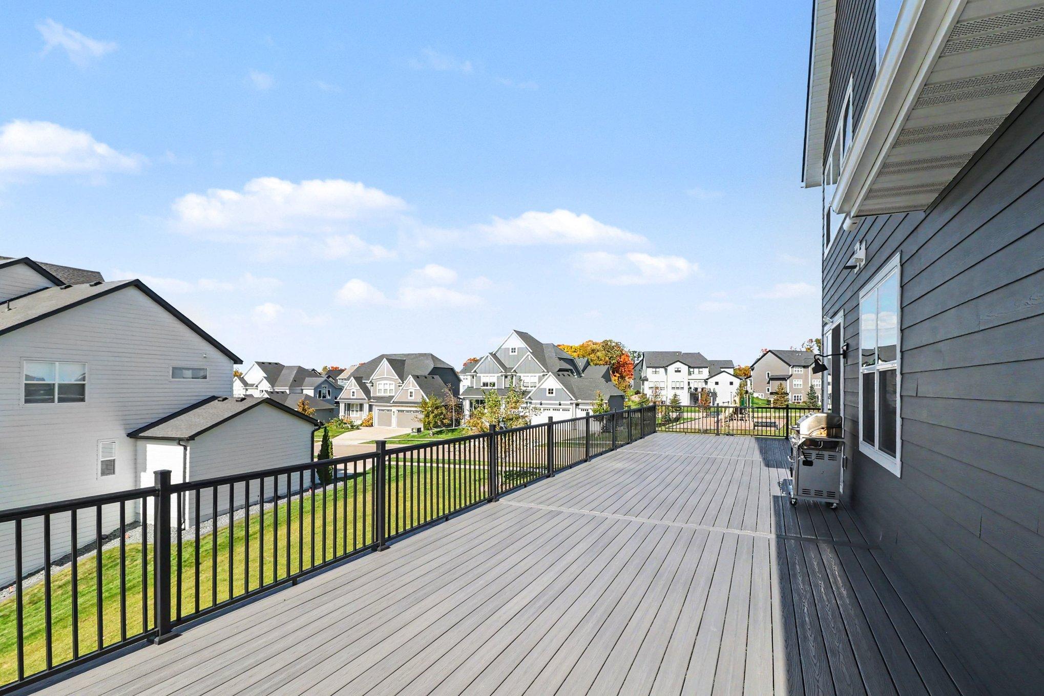 Massive west-facing 1000 sq. ft. maintenance-free deck off the main level.
