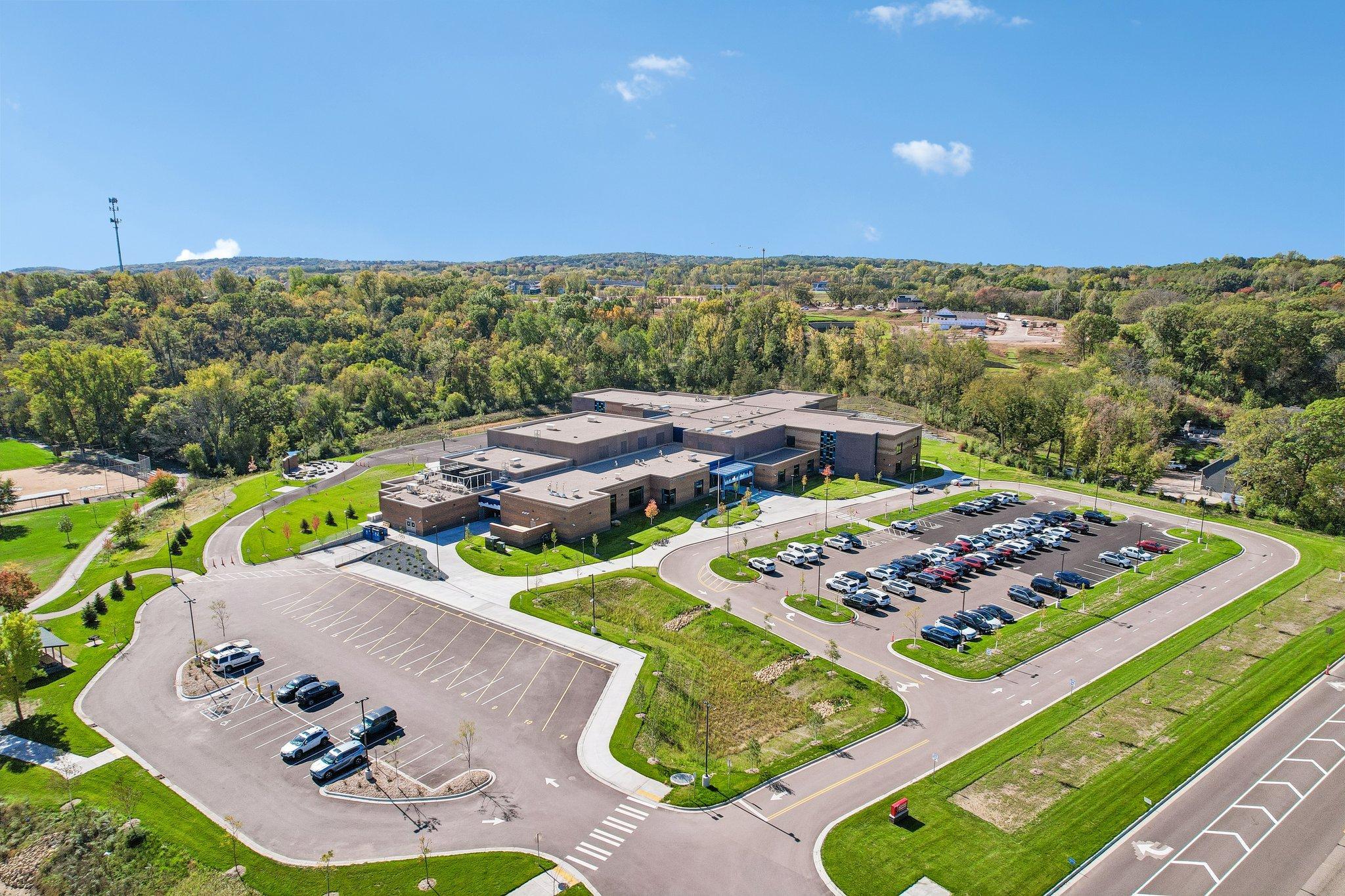 The brand new Bayport Elementary is a short walk away