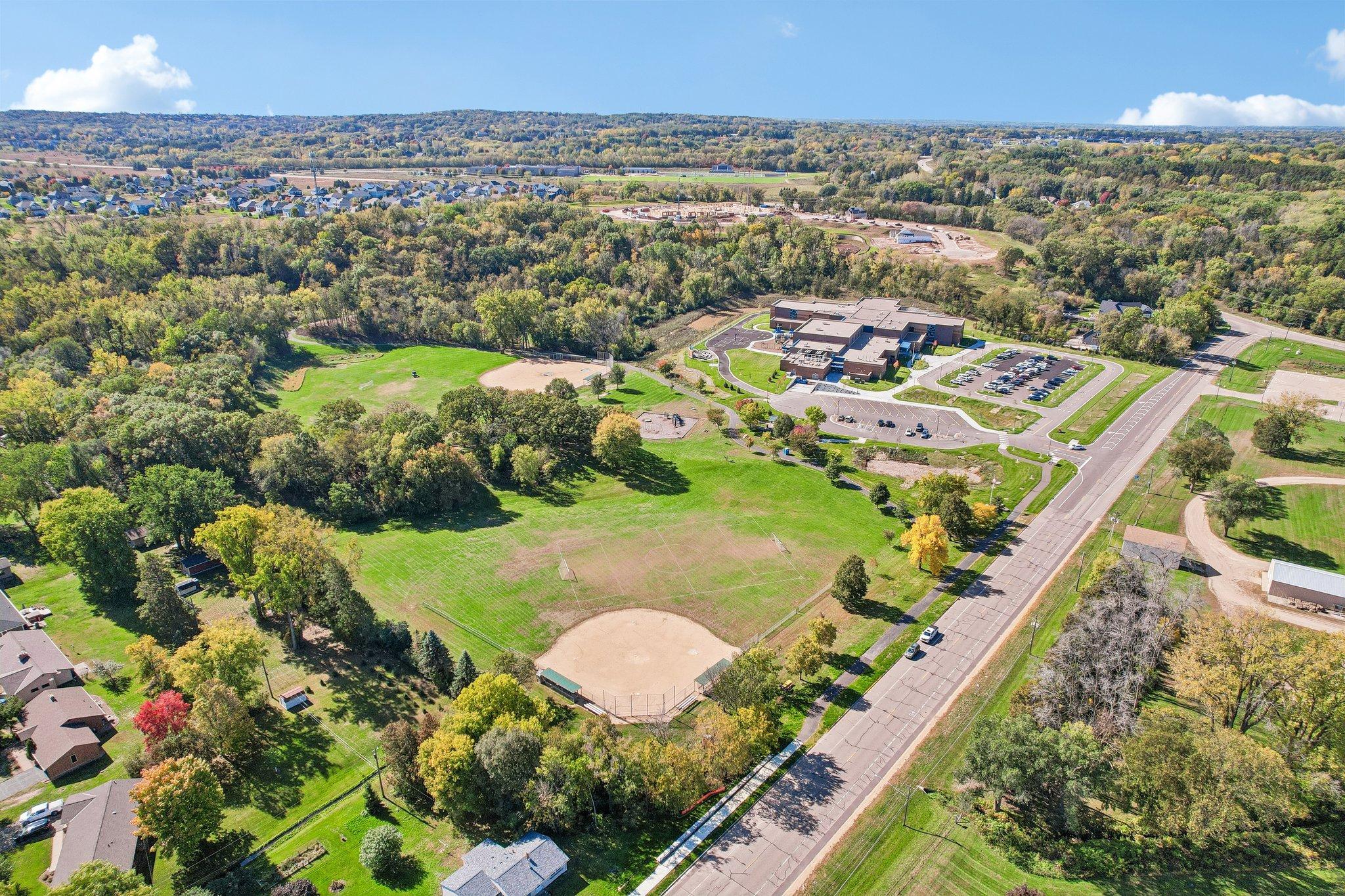 The brand new Bayport Elementary School is a short walk away