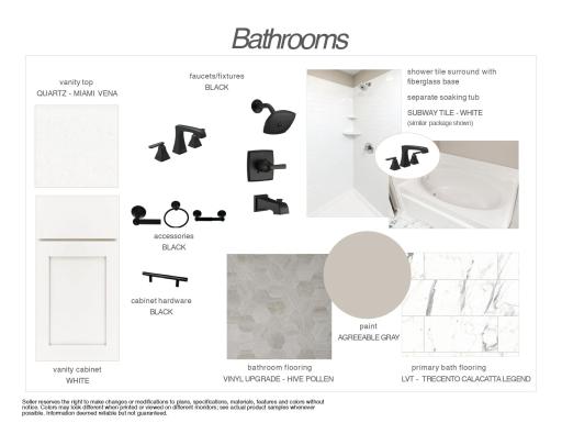 Interior finishes selected for this home. Exhibit may not depict exact color match.