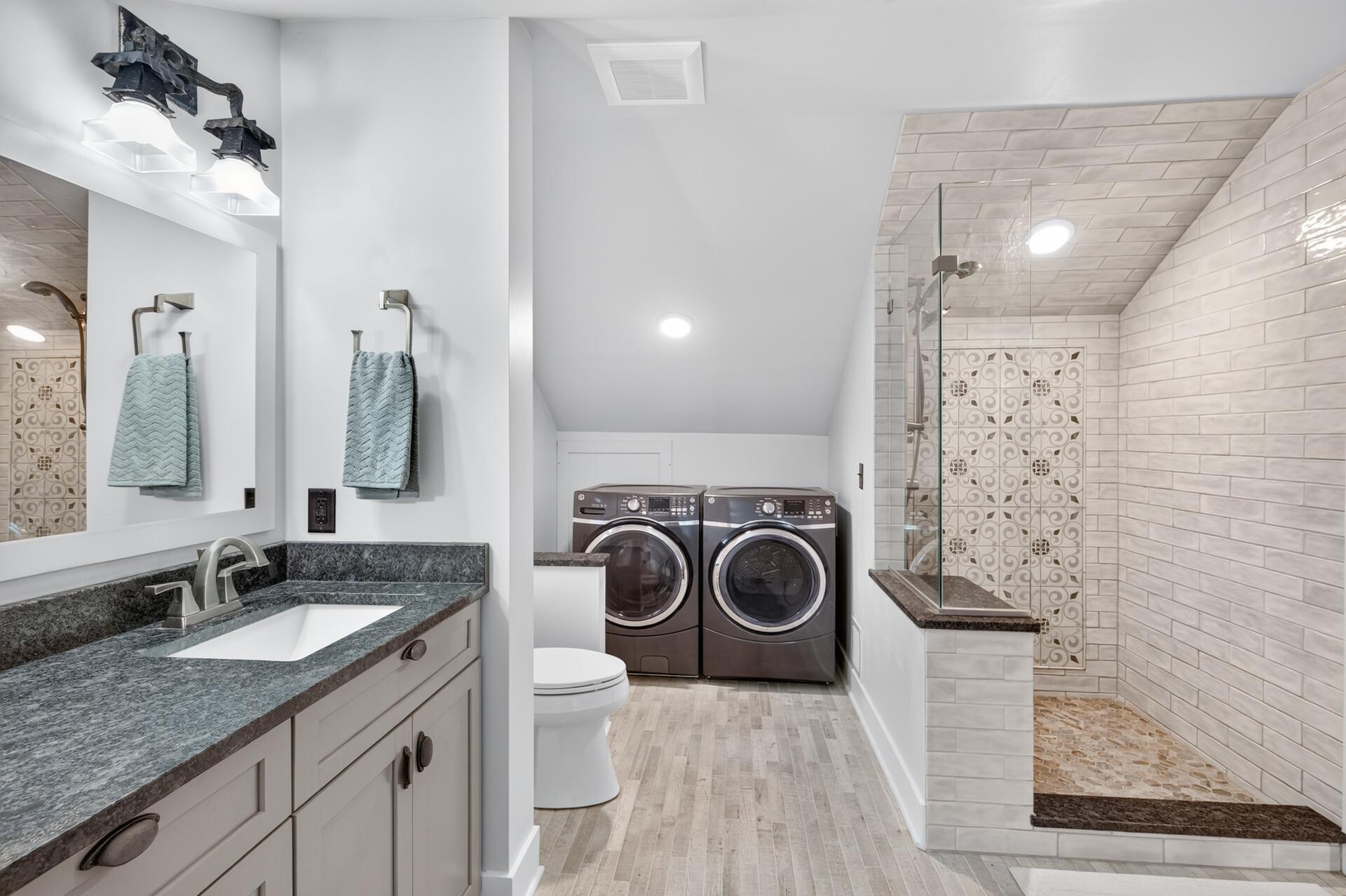 Spacious ensuite includes a large walk-in shower and its own laundry.