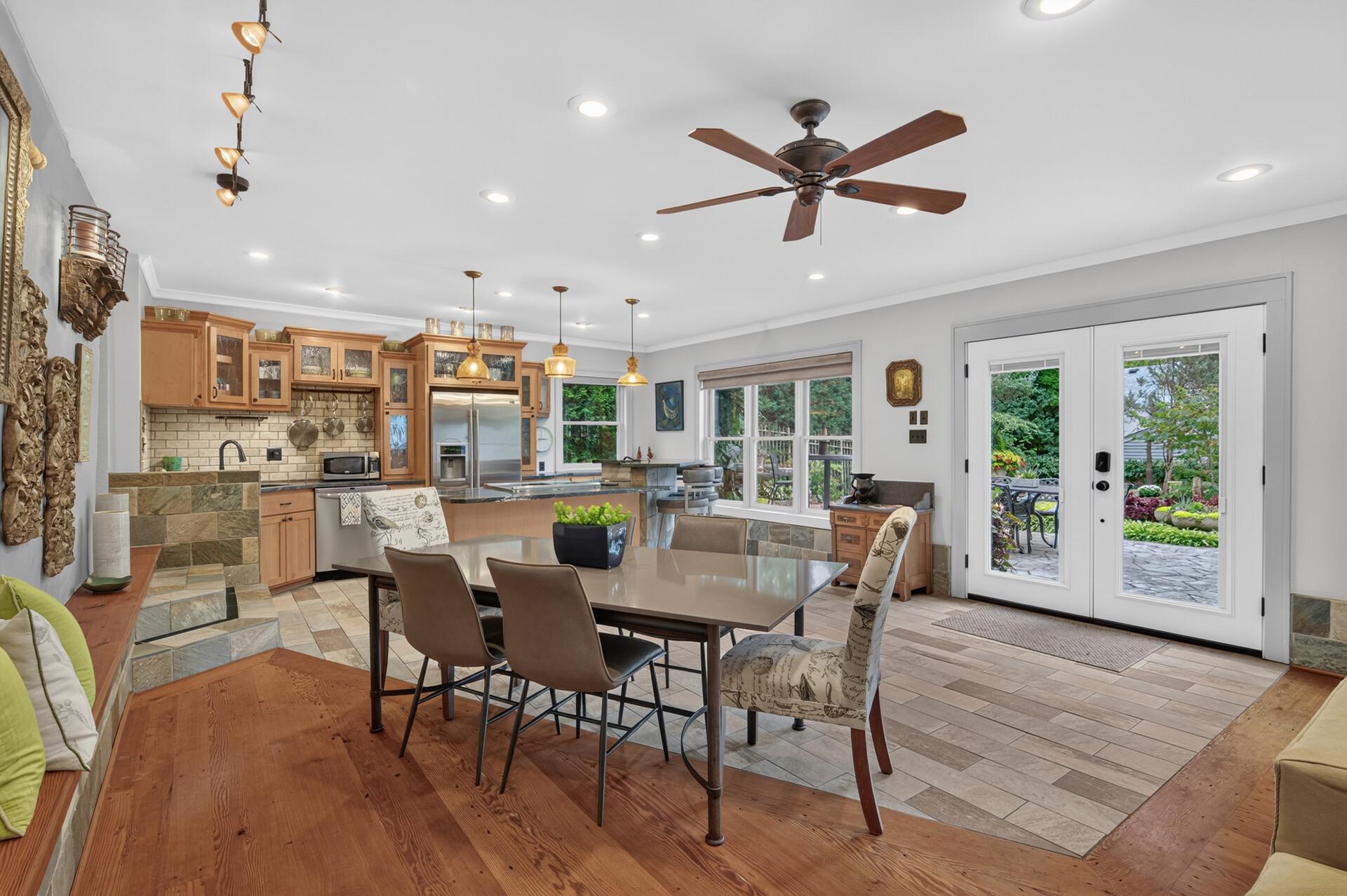 Dedicated dining area completes the lower-level apartment.