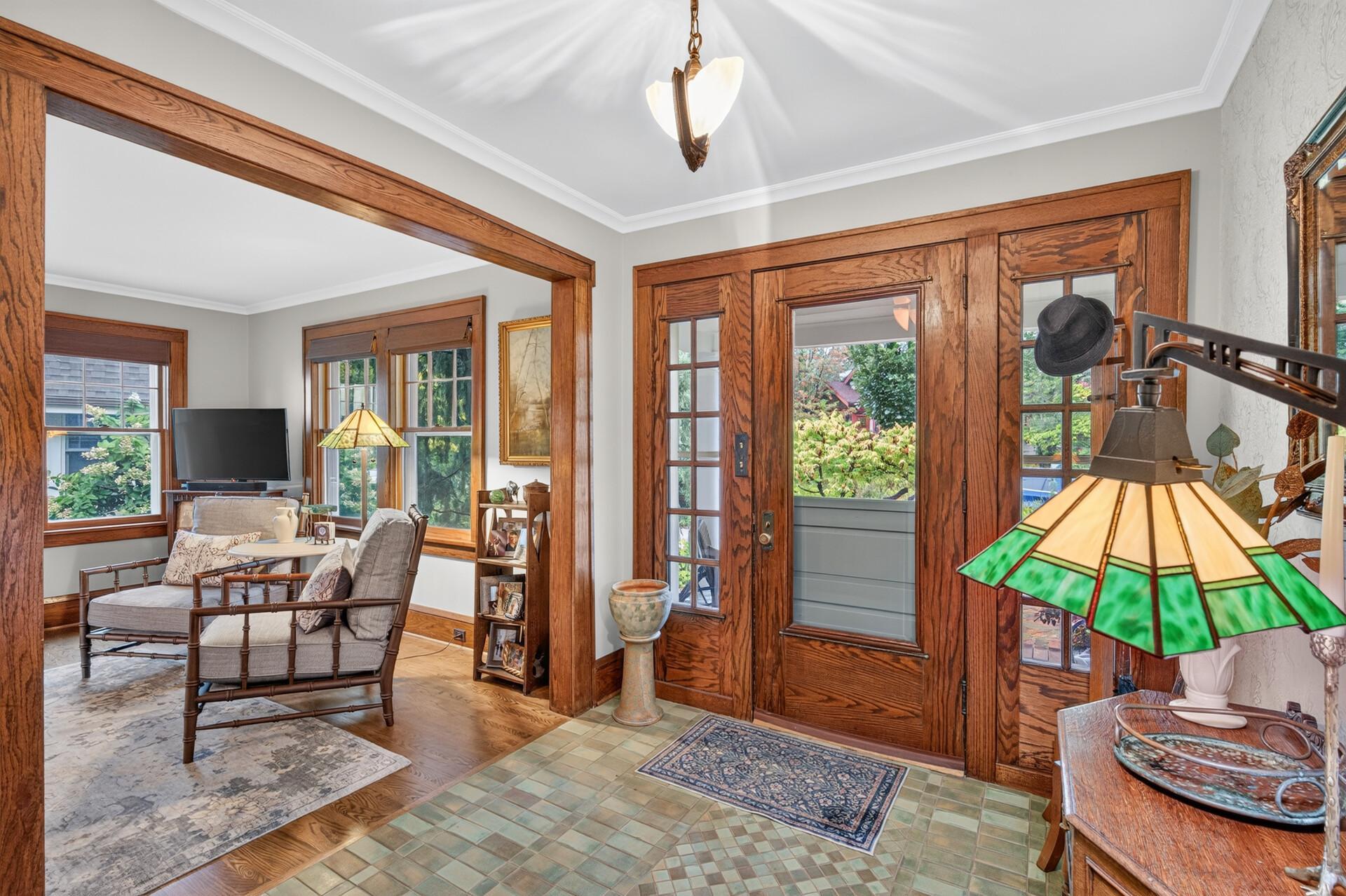 Another view of the welcoming foyer and entry into the main living spaces.