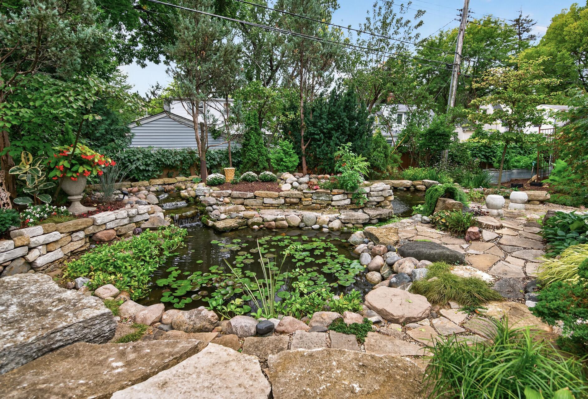 Winding pathways invite you to explore the beautifully designed grounds.