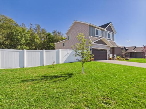 Privacy fence installed 2021, double door