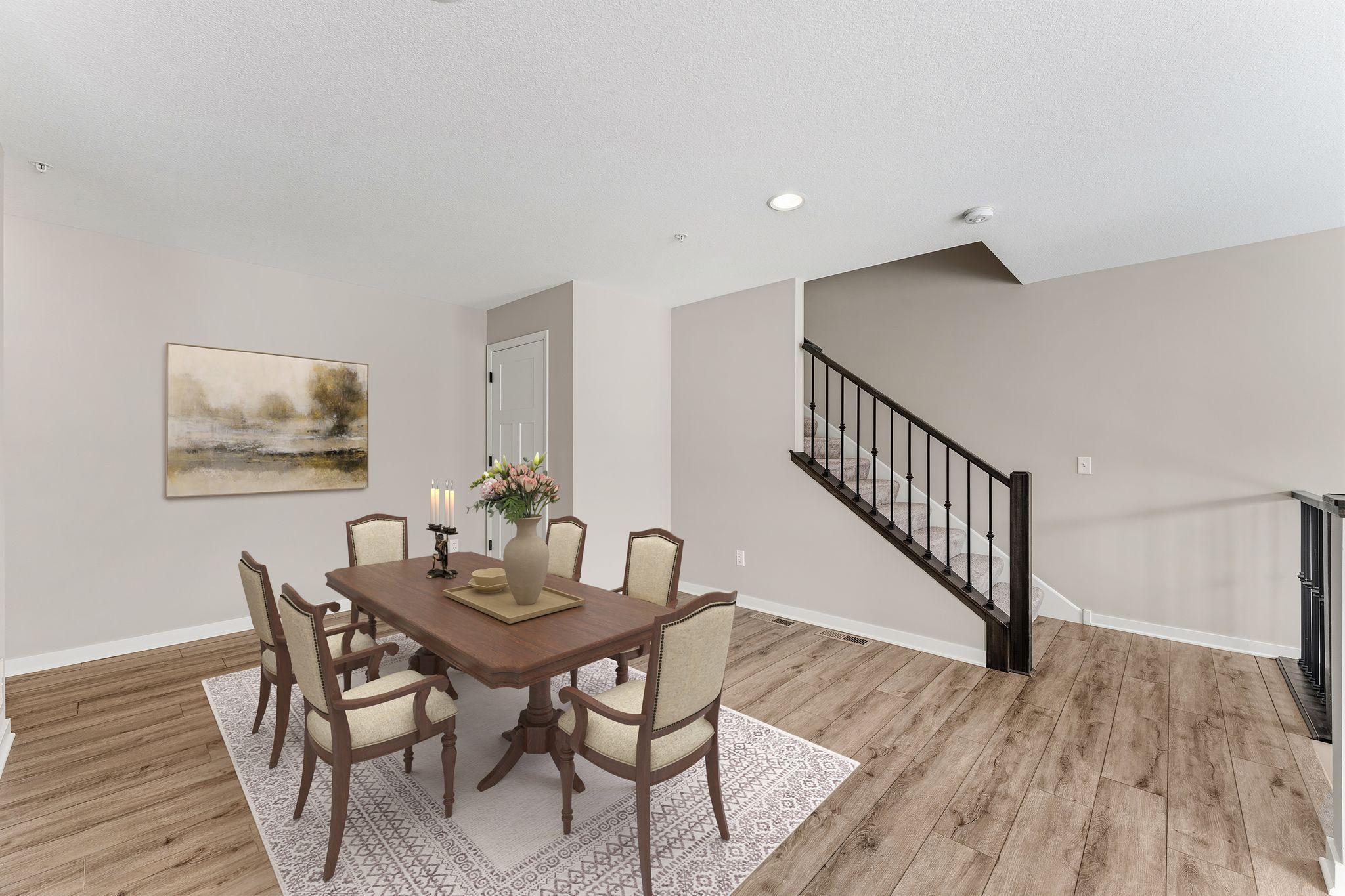 Virtually Staged Dining Room Area