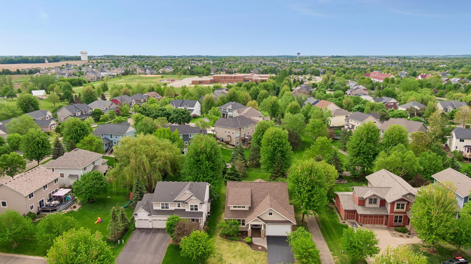 Beautiful neighborhood with mature trees throughout