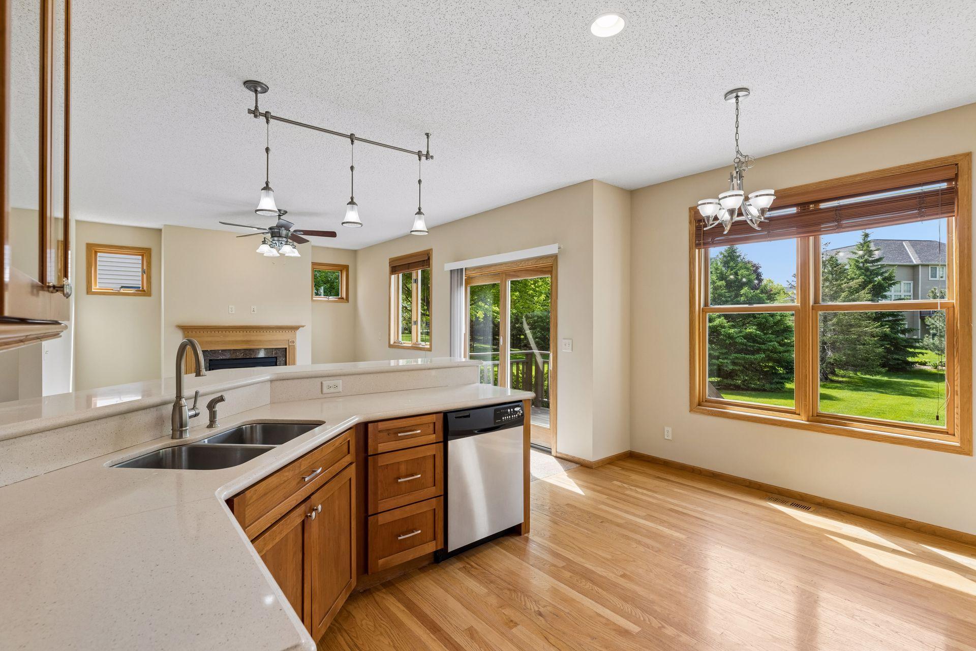 Spacious kitchen with abundant counter space