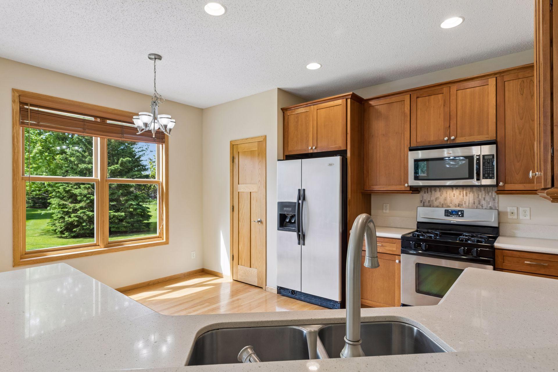 Warm wood cabinetry with timeless appeal