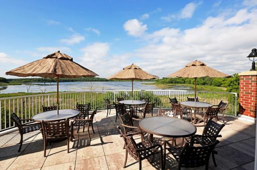 Common patio overlooking the Lake and wetlands