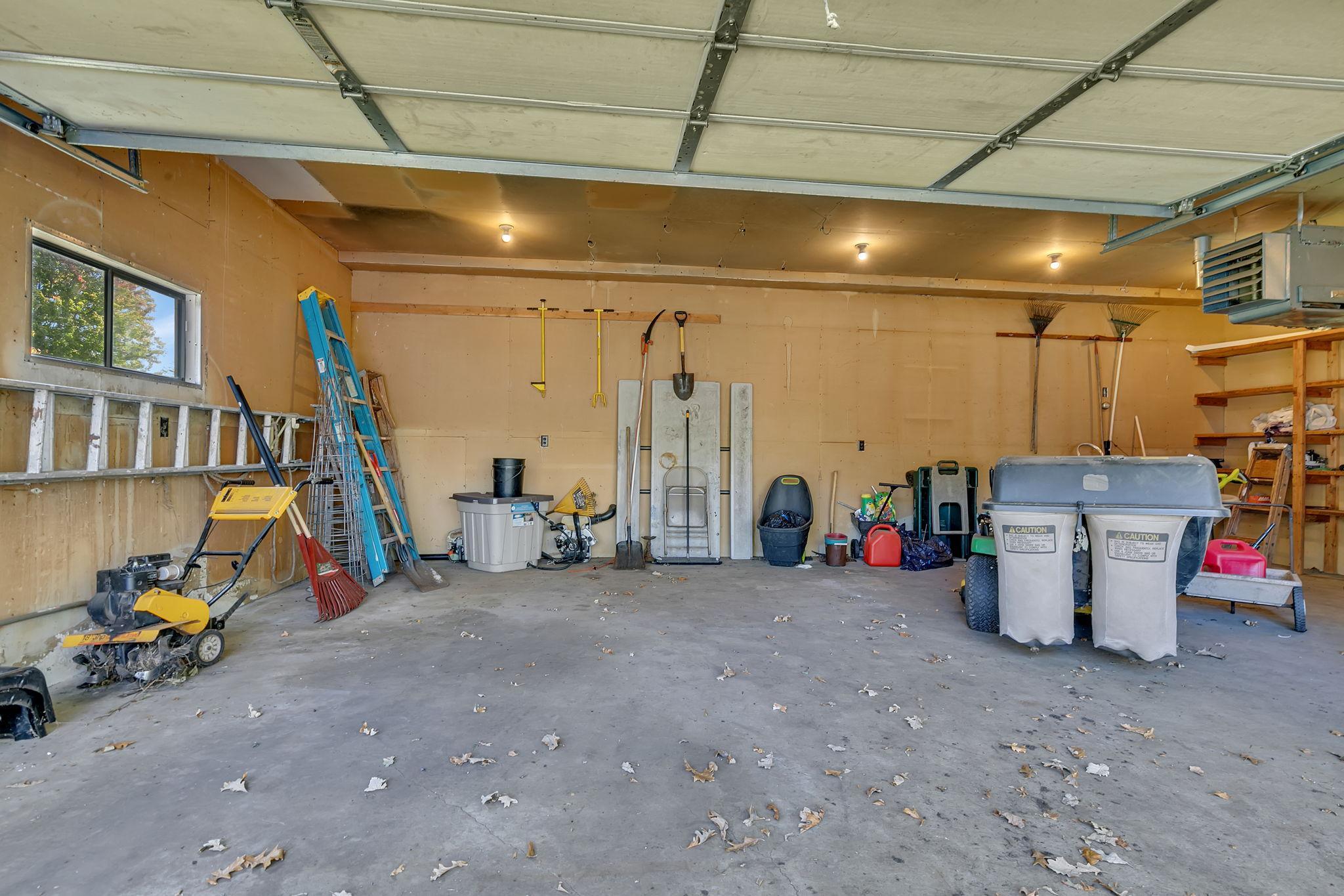 Heated detached garage
