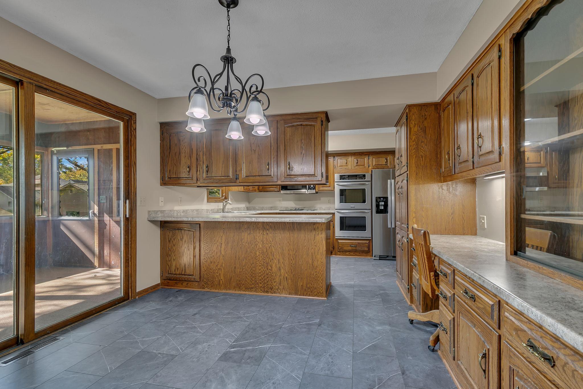 Easy 3 season access from informal dining patio door