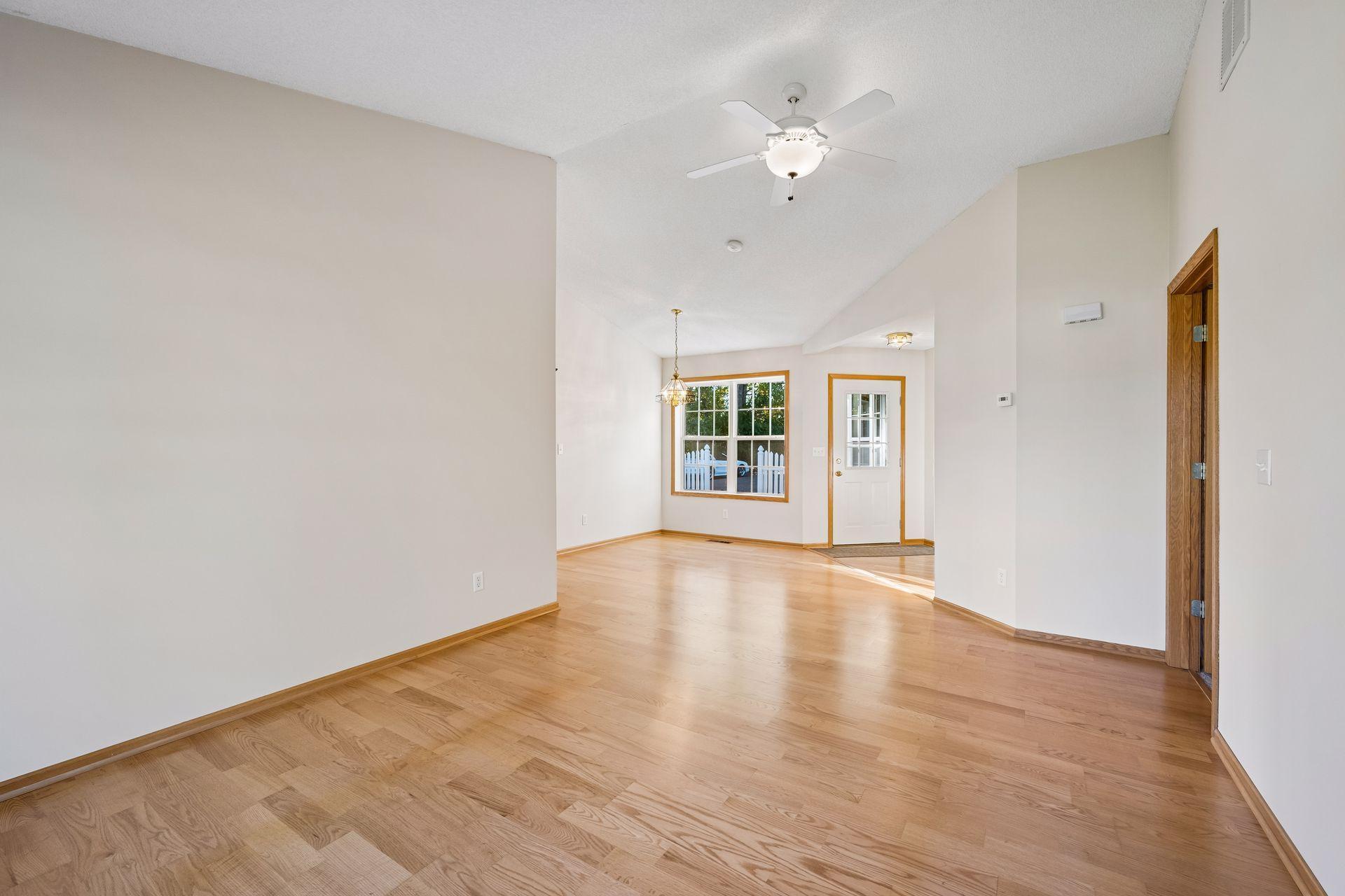 View from the living room looking towards the formal dining room.