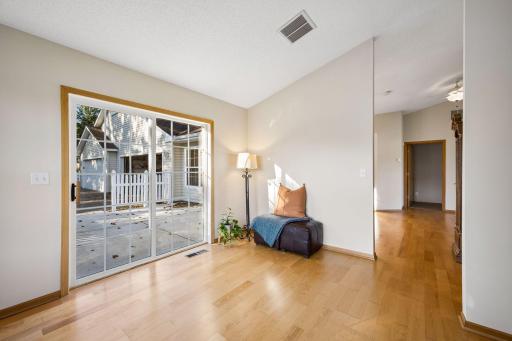 Easy access to the large patio from the sunroom.