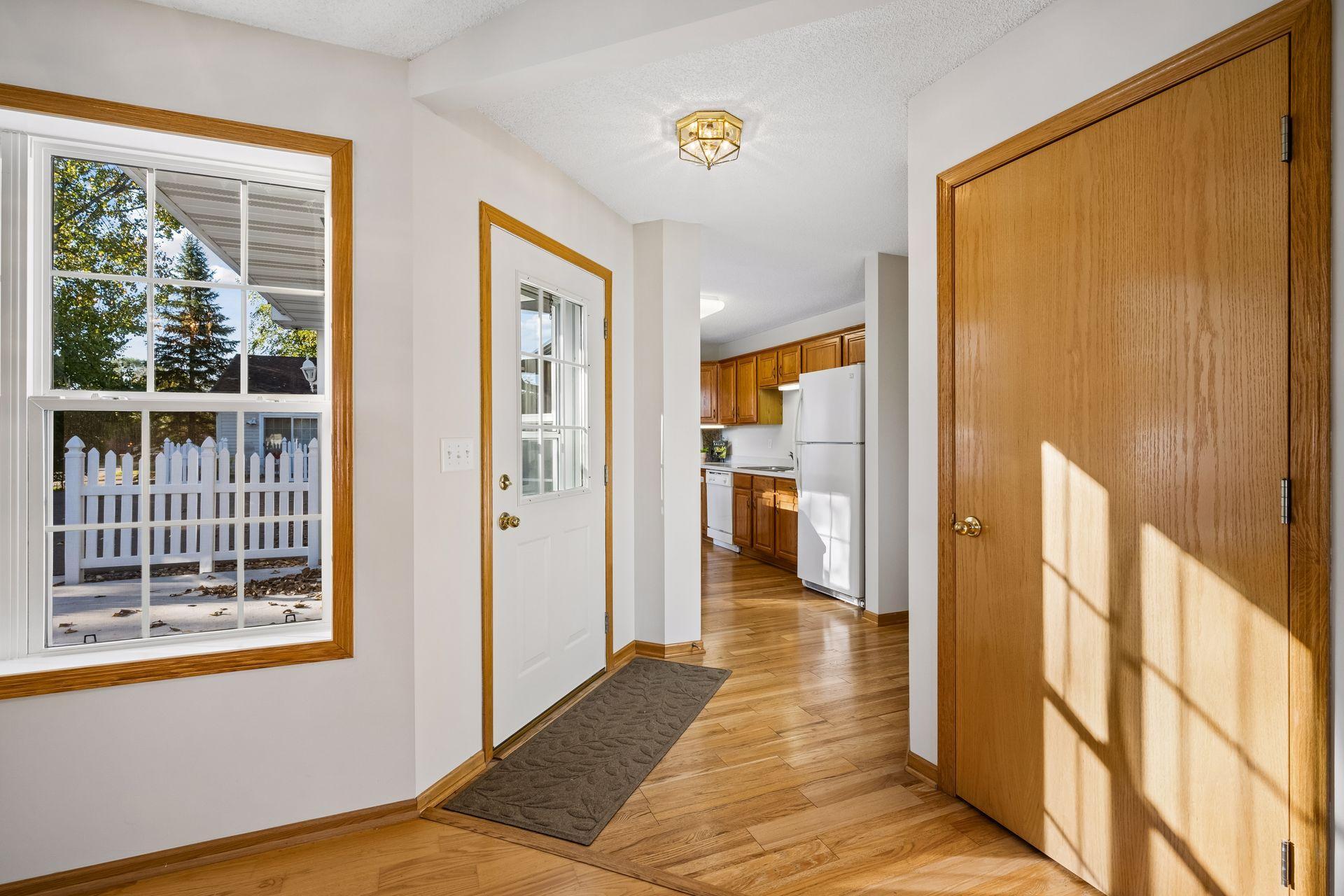 Front entry and coat closet.