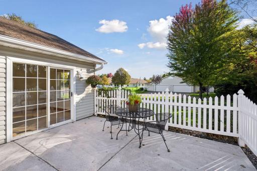 The patio is spacious for all your outdoor entertaining and relaxing!