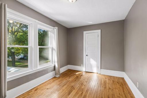 A nice sized closet adds plenty of storage to this first upper level bedroom.