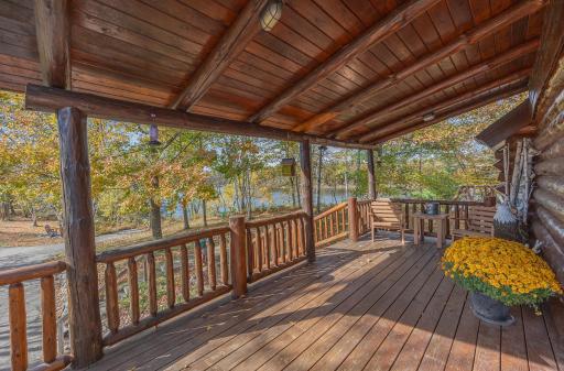 Stunning Wabedo Lake views of lake from covered porch
