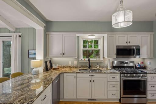Professionally remodeled with granite counters and stainless appliances
