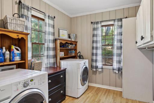 Main floor laundry room offers great storage! Laundry could be moved back to the basement, if new owner wishes to use this space for another purpose.