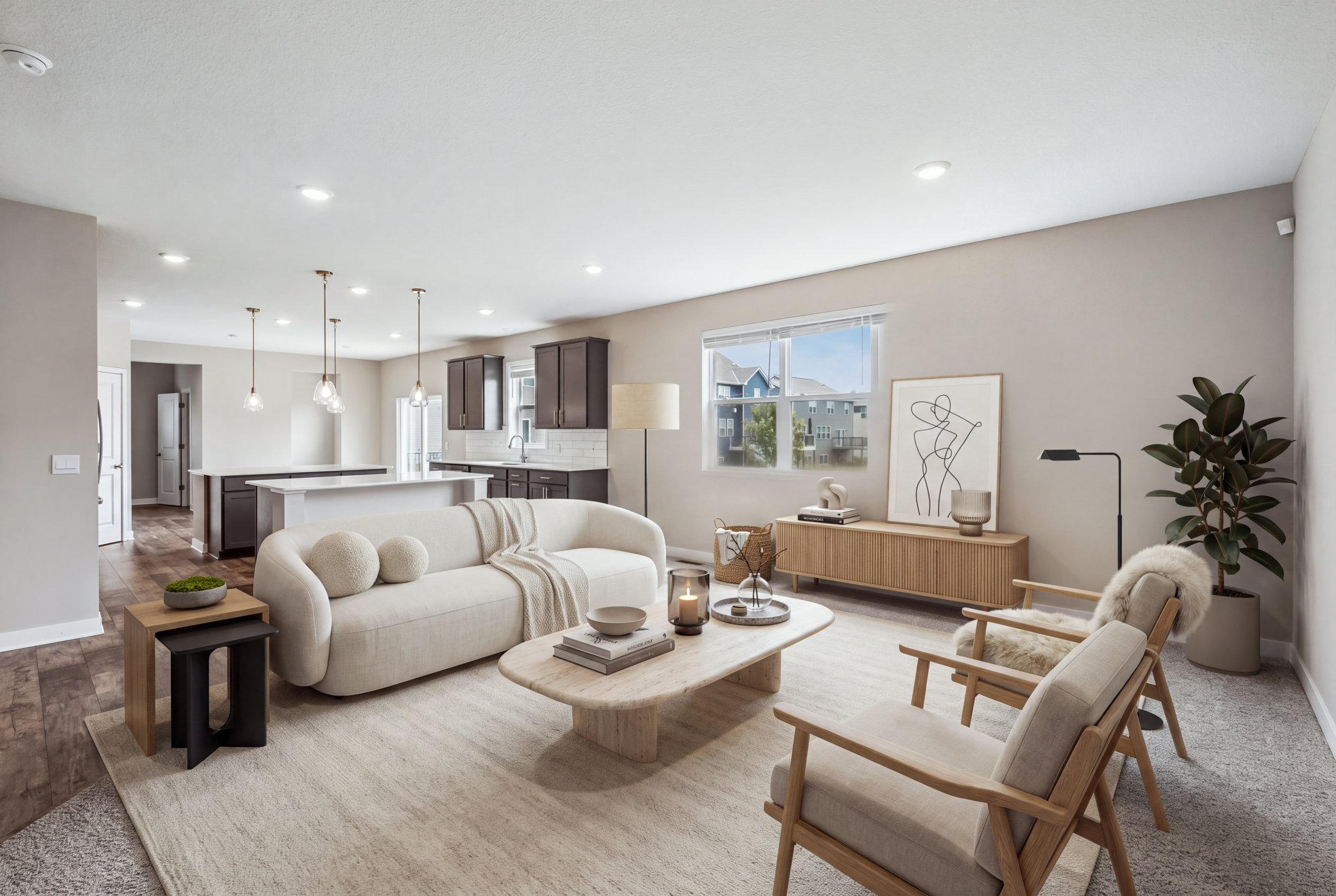 Main Level Frmily Room - Virtually Staged Photo