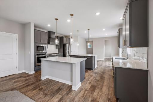 Gourmet Kitchen with two convenient center islands